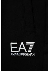 EA7 Emporio Armani szorty bawełniane dziecięce kolor czarny. Okazja: na co dzień. Kolor: czarny. Materiał: bawełna. Wzór: nadruk. Styl: casual #3