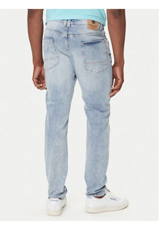 Petrol Industries Szorty jeansowe Seaham Niebieski Slim Fit. Kolor: niebieski. Materiał: bawełna