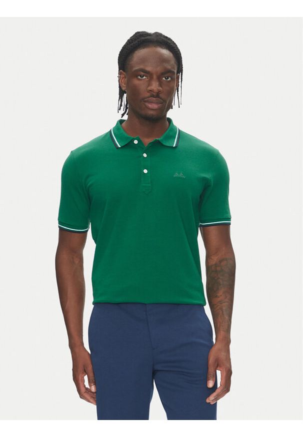 Lindbergh Polo 30-404010 Zielony Relaxed Fit. Typ kołnierza: polo. Kolor: zielony. Materiał: bawełna
