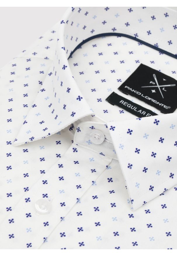 Pako Lorente - PAKO LORENTE – Koszula męska w mikrowzór. Materiał: elastan, bawełna. Długość rękawa: długi rękaw. Długość: długie