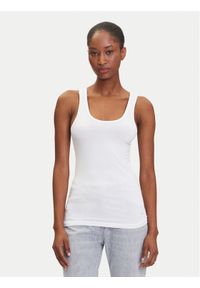 JOOP! Top 10224385 Biały Slim Fit. Kolor: biały. Materiał: bawełna