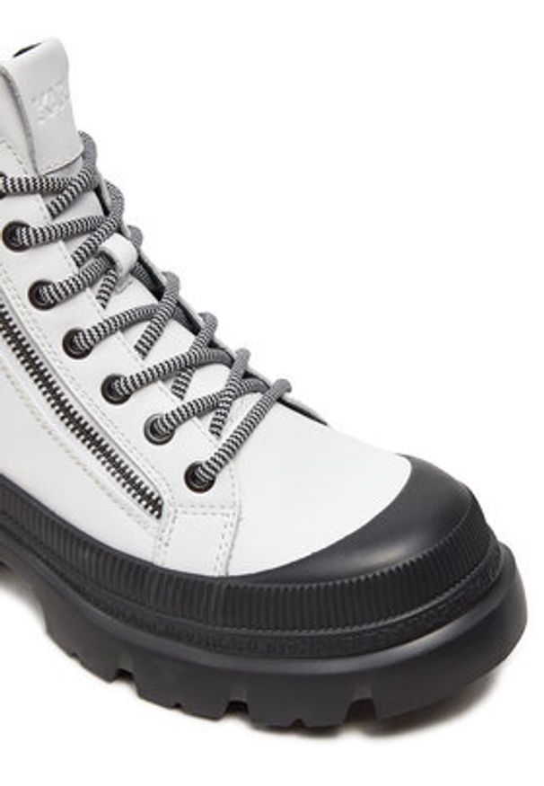 Karl Lagerfeld - KARL LAGERFELD Trapery Trekka KL43536 Biały. Kolor: biały. Materiał: skóra