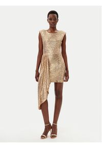 Gaudi Sukienka koktajlowa 511FD14008 Złoty Regular Fit. Kolor: złoty. Materiał: syntetyk. Styl: wizytowy #5