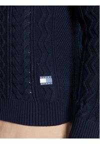 Tommy Jeans Sweter DM0DM22101 Granatowy Regular Fit. Kolor: niebieski. Materiał: bawełna