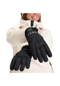 Roxy - Rękawice snowboardowe damskie ROXY Jetty Solid. Kolor: czarny. Sezon: zima. Sport: snowboard