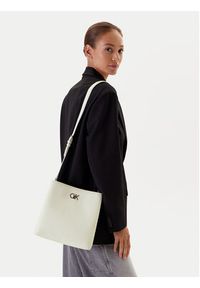 Calvin Klein Torebka Ck Bucket Bag_Tex K60K613179 Biały. Kolor: biały. Materiał: skórzane #5