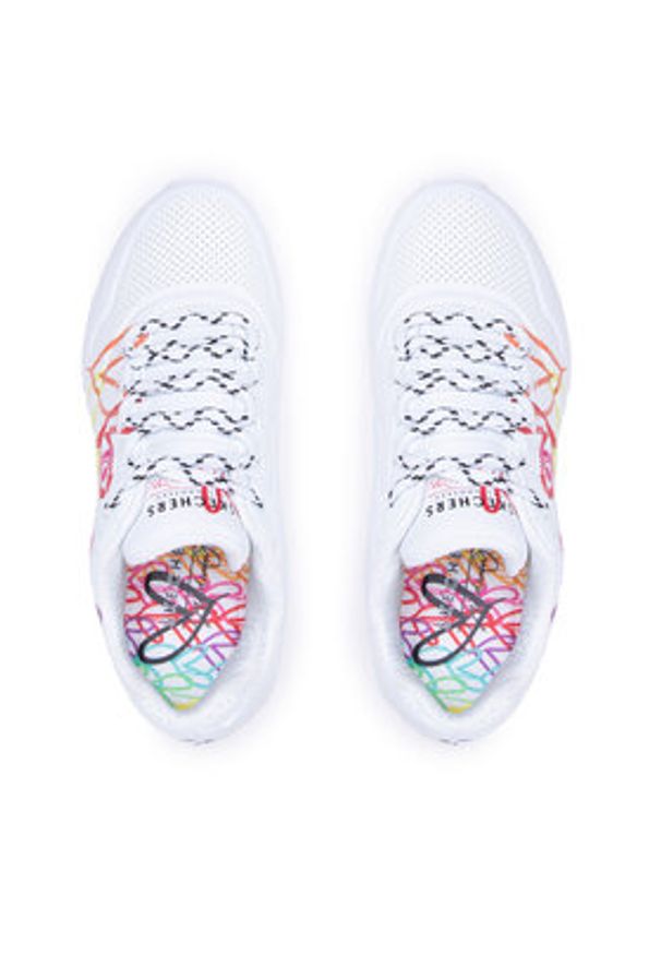 skechers - Skechers Sneakersy Uno 2 Floating Love 155521/WHT Biały. Kolor: biały. Materiał: skóra