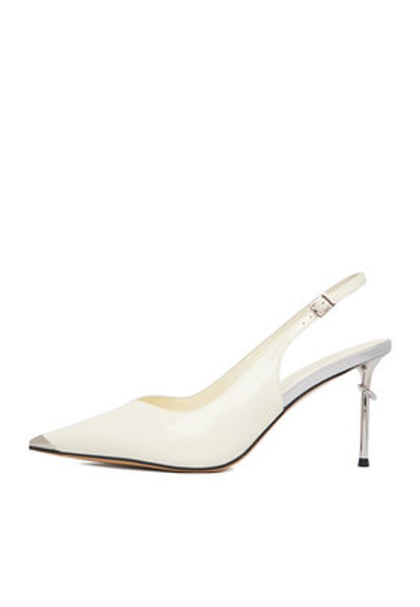 Eva Minge Szpilki EO-LILLY-LT2131-1-1 Écru. Kolor: kremowy. Materiał: syntetyk, skóra. Obcas: na szpilce