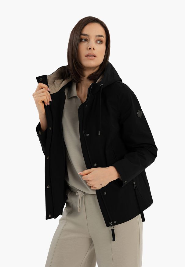 Volcano - Kurtka wodoodporna z kapturem J-LAGUSTI. Typ kołnierza: kaptur. Kolekcja: plus size. Materiał: materiał