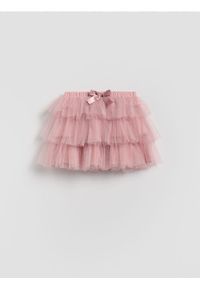 Reserved - Tiulowa spódnica z kokardką - brudny róż. Kolor: różowy. Materiał: tiul #1