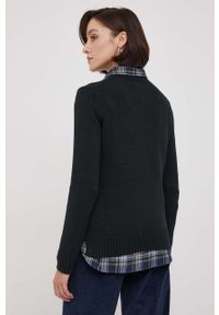 Polo Ralph Lauren sweter bawełniany kolor czarny. Typ kołnierza: polo. Kolor: czarny. Materiał: bawełna. Styl: klasyczny #3