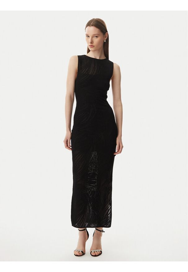 Guess Sukienka dzianinowa W6GKAX Z0981 Czarny Slim Fit. Kolor: czarny. Materiał: wiskoza