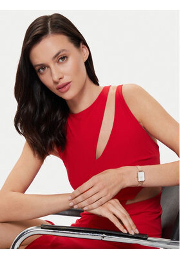 Daniel Wellington Zegarek Quadro Lumine Pressed Piano DW00100578 Złoty. Kolor: złoty