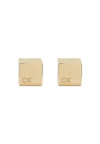 Kolczyki Calvin Klein. Materiał: złote. Kolor: złoty