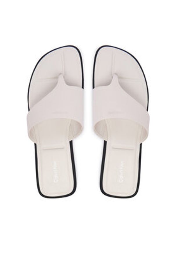Calvin Klein Japonki HW0HW02866 Biały. Kolor: biały. Materiał: skóra