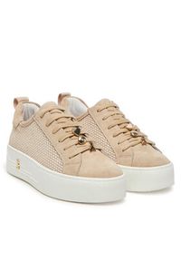 Patrizia Pepe Sneakersy PPJ307.22 Beżowy. Kolor: beżowy. Materiał: zamsz, skóra #5