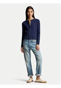 Polo Ralph Lauren Kardigan 211941175003 Granatowy Slim Fit. Typ kołnierza: polo. Kolor: niebieski. Materiał: bawełna #3