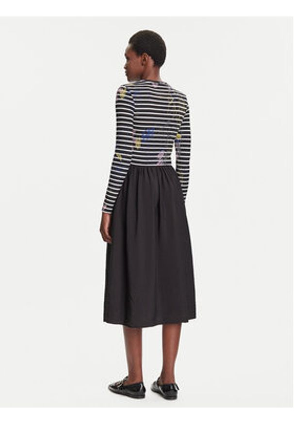 Desigual Sukienka codzienna Raya Hibrida 25WWVW15 Czarny Regular Fit. Okazja: na co dzień. Kolor: czarny. Materiał: syntetyk. Typ sukienki: proste. Styl: casual