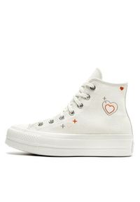 Converse Trampki Chuck Taylor All Star Lift Platform Y2K A09114C Biały. Kolor: biały. Materiał: materiał. Obcas: na platformie. Model: Converse All Star