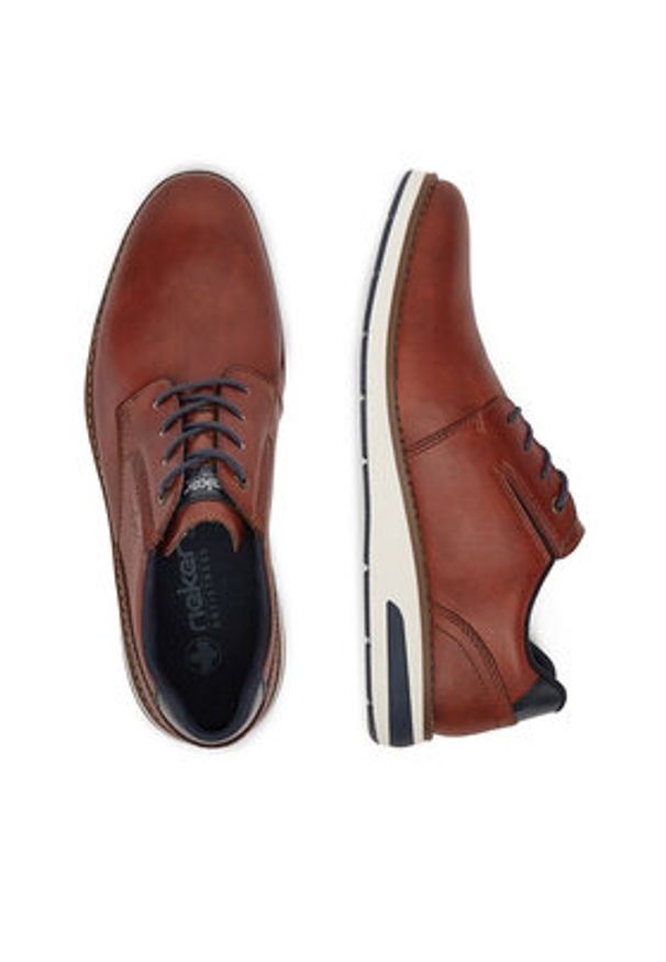 Rieker Półbuty 11303-24 Brązowy. Kolor: brązowy. Materiał: skóra