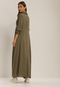 Renee - Zielona Sukienka Hillcrest. Kolor: zielony. Długość rękawa: długi rękaw. Typ sukienki: koszulowe. Długość: maxi #4