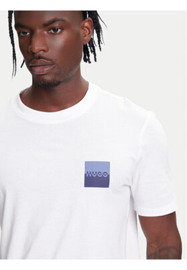 Hugo - HUGO T-Shirt Dapusi 50544458 Biały Regular Fit. Kolor: biały. Materiał: bawełna