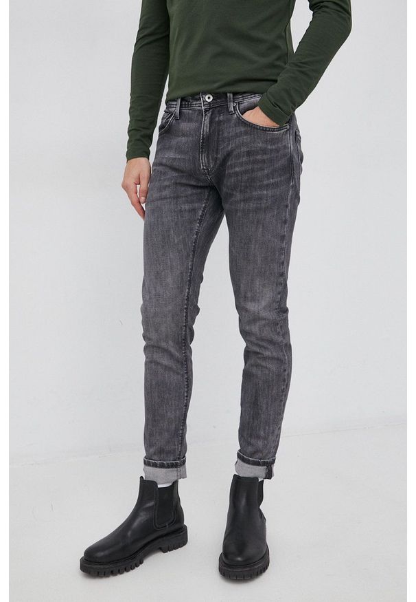 Pepe Jeans Jeansy Stanley męskie. Kolor: szary