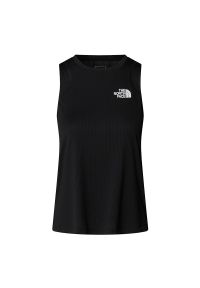 Koszulka damska The North Face Lightbright 0A8BNUJK31 - czarna. Kolor: czarny. Materiał: poliester, tkanina, materiał, skóra. Długość rękawa: bez rękawów. Wzór: aplikacja. Sport: fitness #1