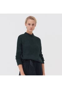 Sinsay - Sweter z wełną - Khaki. Kolor: brązowy. Materiał: wełna #1