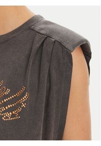 Just Cavalli T-Shirt 78PAHE10 Szary Loose Fit. Kolor: szary. Materiał: bawełna