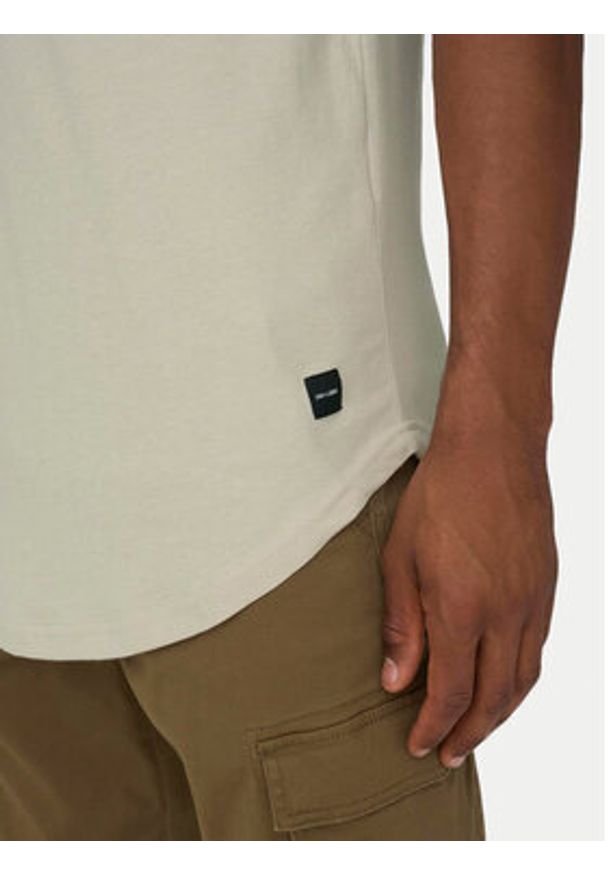 Only & Sons T-Shirt Matt 22002973 Beżowy Regular Fit. Kolor: beżowy. Materiał: bawełna