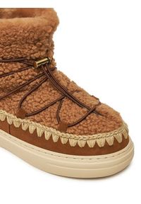 Mou Śniegowce Eskimo Sneaker Bold Scoub Lace FW411012A Brązowy. Kolor: brązowy. Materiał: skóra #4