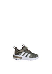 Adidas - Buty Racer TR23 Kids. Kolor: zielony, biały, wielokolorowy, beżowy. Materiał: materiał. Model: Adidas Racer. Sport: bieganie