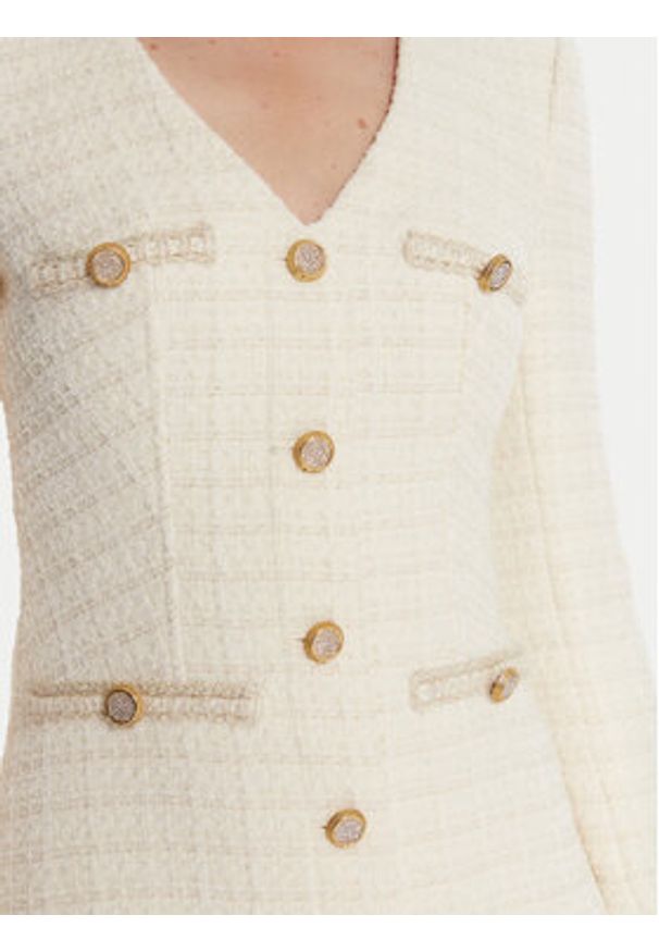 Marciano Guess Sukienka koktajlowa 5BGK36 7394A Écru Regular Fit. Materiał: syntetyk. Styl: wizytowy