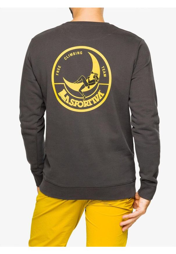 LA SPORTIVA - Bluza bez kaptura męska La Sportiva Climbing on the Moon Sweatshirt. Typ kołnierza: bez kaptura. Kolor: szary