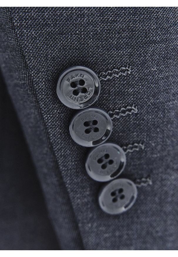 Pako Lorente - Granatowy garnitur męski. Kolor: niebieski. Materiał: poliester, elastan, wiskoza