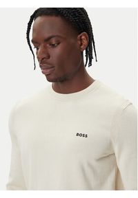 BOSS Sweter K_Ever-X 50541940 Beżowy Regular Fit. Kolor: beżowy. Materiał: bawełna #4