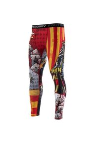 Legginsy sportowe męskie EXTREME HOBBY KILLER CARDS 2. Kolor: czerwony. Materiał: elastan, poliester