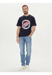 Jack & Jones - Jack&Jones T-Shirt Loof 12248624 Granatowy Standard Fit. Kolor: niebieski. Materiał: bawełna #4