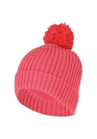 HEAT KEEPER - Czapka dla dzieci Baby Prążkowana + Pompon. Kolor: różowy. Materiał: poliamid, wiskoza, poliester. Sezon: zima
