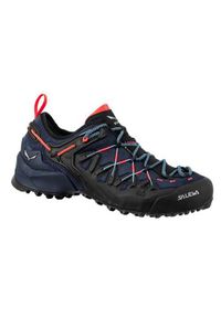 Buty trekkingowe damskie Salewa WS Wildfire Edge Gtx. Zapięcie: sznurówki. Kolor: czarny, fioletowy, wielokolorowy. Materiał: materiał, syntetyk, tkanina, zamsz. Szerokość cholewki: normalna