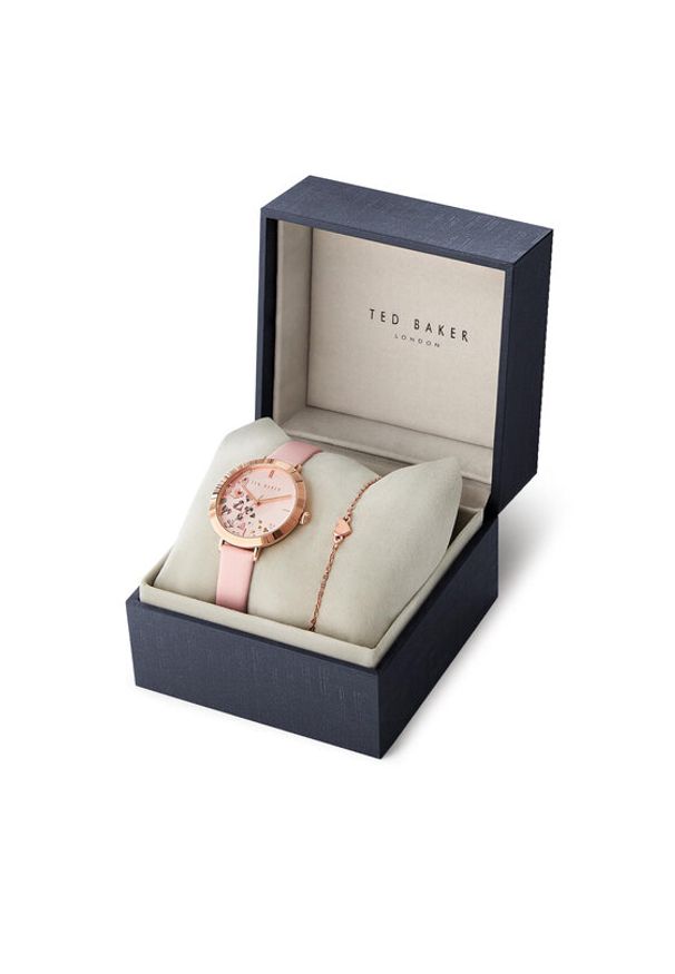 Ted Baker Zestaw zegarek i bransoletka Phylipa BKG028100 Różowy. Kolor: różowy