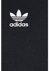 adidas Originals Sukienka HF7490 kolor czarny mini dopasowana. Kolor: czarny. Materiał: bawełna, dzianina. Długość rękawa: na ramiączkach. Typ sukienki: dopasowane. Długość: mini #2