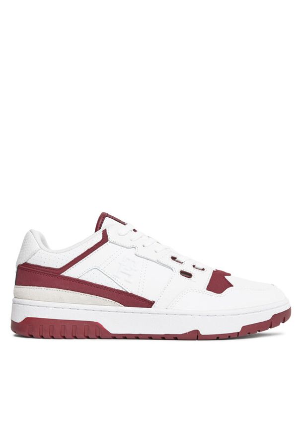 TOMMY HILFIGER - Tommy Hilfiger Sneakersy Th Basket Street Lth FM0FM04874 Biały. Kolor: biały. Materiał: skóra