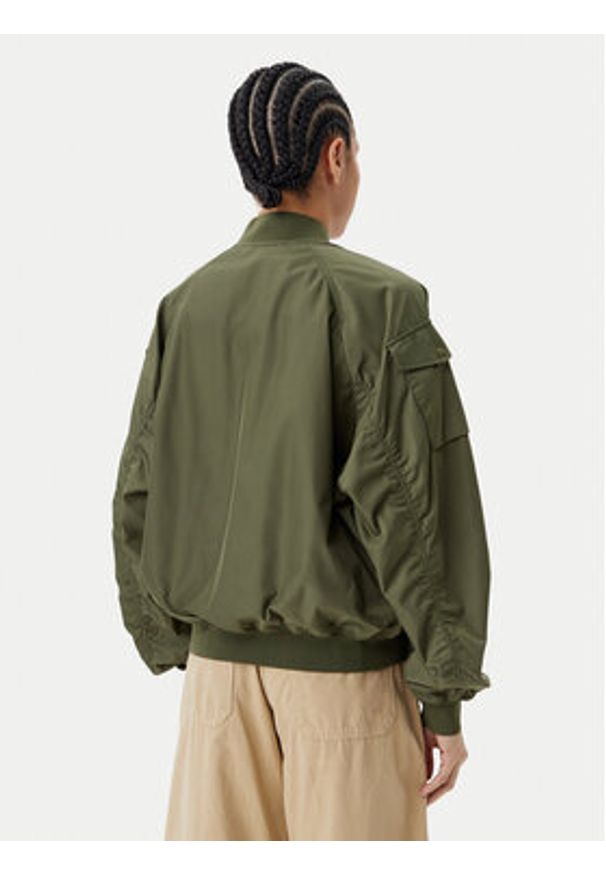 Save The Duck Kurtka bomber D32105W TWIL20 Zielony Oversize. Kolor: zielony. Materiał: syntetyk