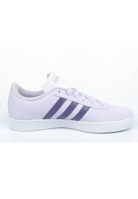 Buty sportowe Adidas Vi Court W EG2004 białe fioletowe. Kolor: biały, wielokolorowy, fioletowy. Materiał: guma, syntetyk, materiał. Szerokość cholewki: normalna #9
