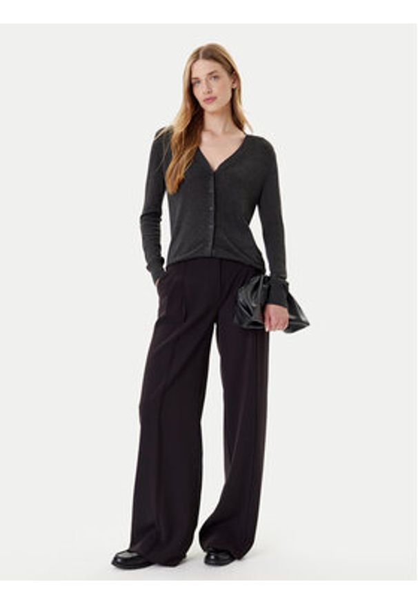 Calvin Klein Kardigan LV044C346G Szary Regular Fit. Kolor: szary. Materiał: wiskoza