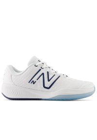 Buty New Balance MCH996N5 - białe. Kolor: biały. Materiał: guma, syntetyk, materiał, tkanina. Szerokość cholewki: normalna. Model: New Balance 996. Sport: bieganie, tenis