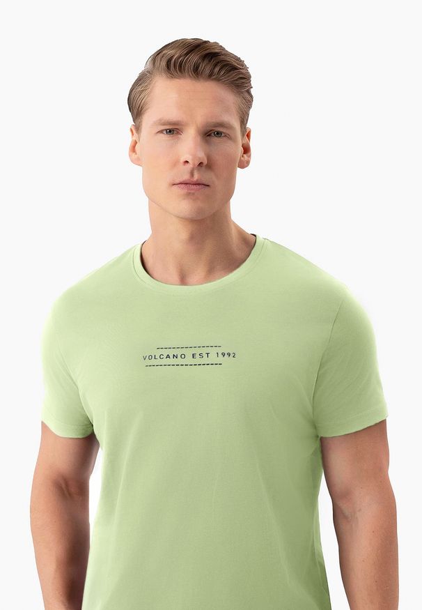 Volcano - T-shirt z bawełny T-QUARTZ. Okazja: na co dzień. Kolekcja: plus size. Materiał: bawełna. Długość rękawa: krótki rękaw. Długość: krótkie. Wzór: nadruk. Styl: casual, klasyczny