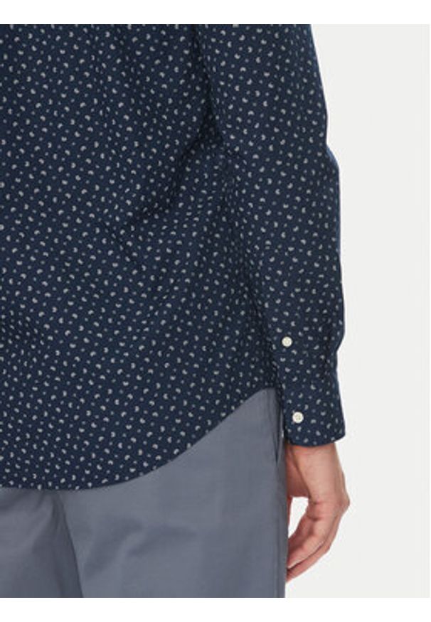 TOMMY HILFIGER - Tommy Hilfiger Koszula MW0MW38559 Granatowy Slim Fit. Kolor: niebieski. Materiał: bawełna